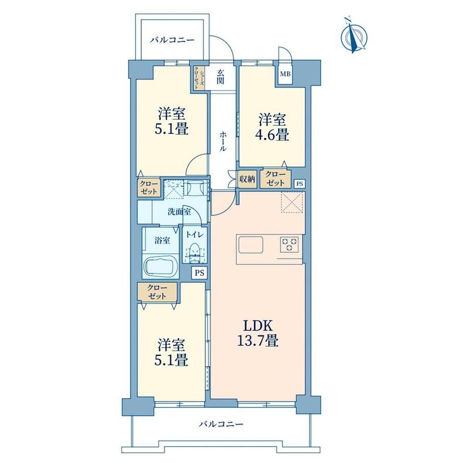 3LDK apartment in Toda, Saitama - Photo 1