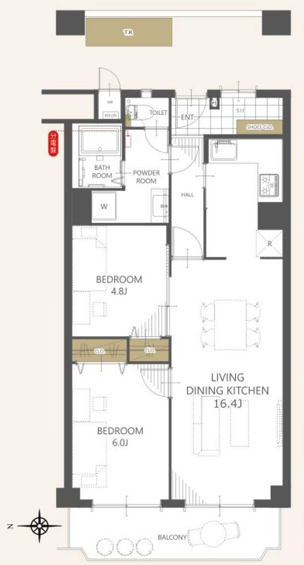 2LDK apartment in Takatsuki, Osaka - Photo 1