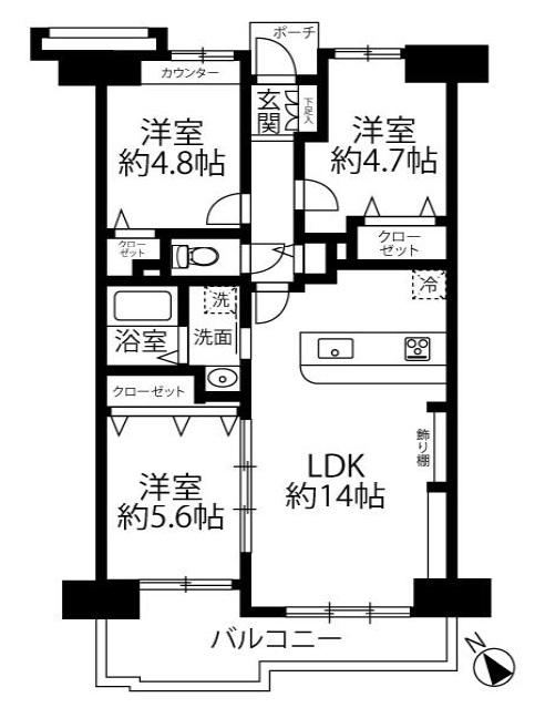 3LDK apartment in Fujisawa, Kanagawa - Photo 1