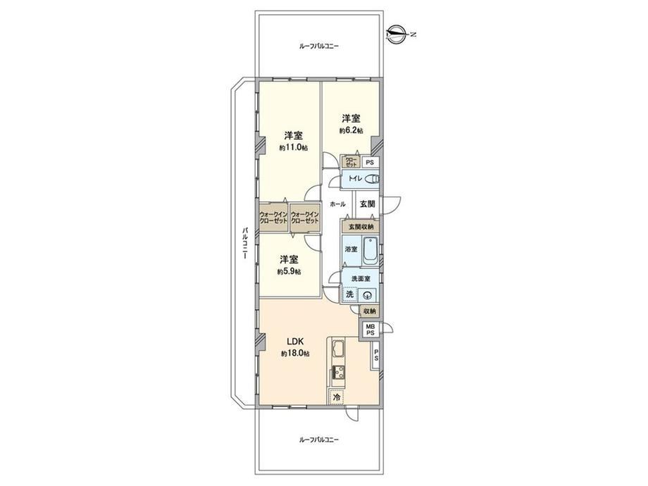 3LDK apartment in Chuo Ward, Osaka - Photo 1