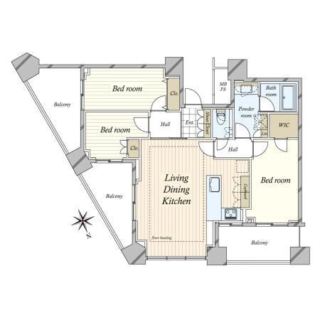 3LDK apartment in Meguro Ward, Tokyo - Photo 1