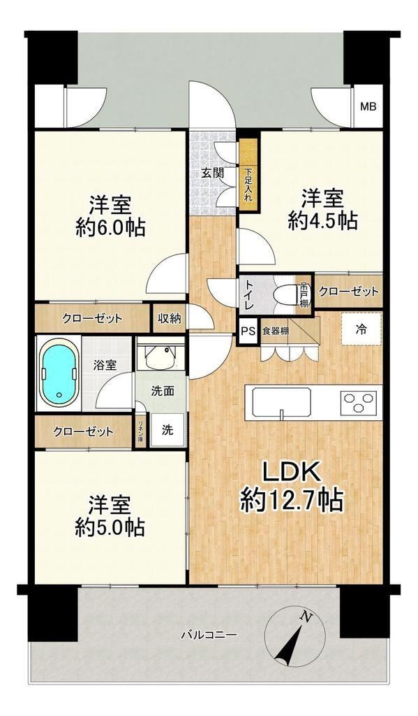 3LDK apartment in Kawaguchi, Saitama - Photo 1