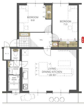 2LDK apartment in Nishinomiya, Hyogo - Photo 1