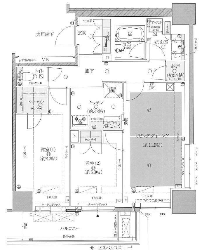 2LDK+S apartment in Chuo Ward, Osaka - Photo 1