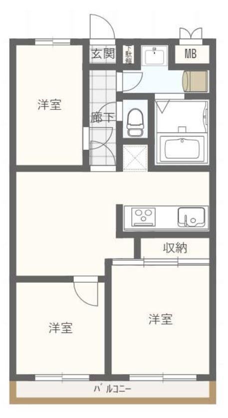 3DK apartment in Minami Ward, Yokohama, Kanagawa - Photo 1
