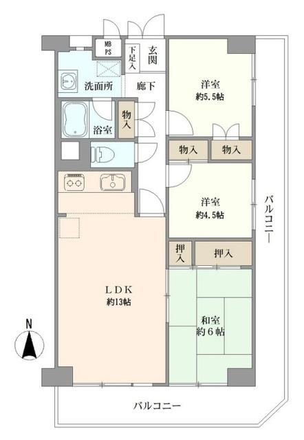 3LDK apartment in Koganei, Tokyo - Photo 1