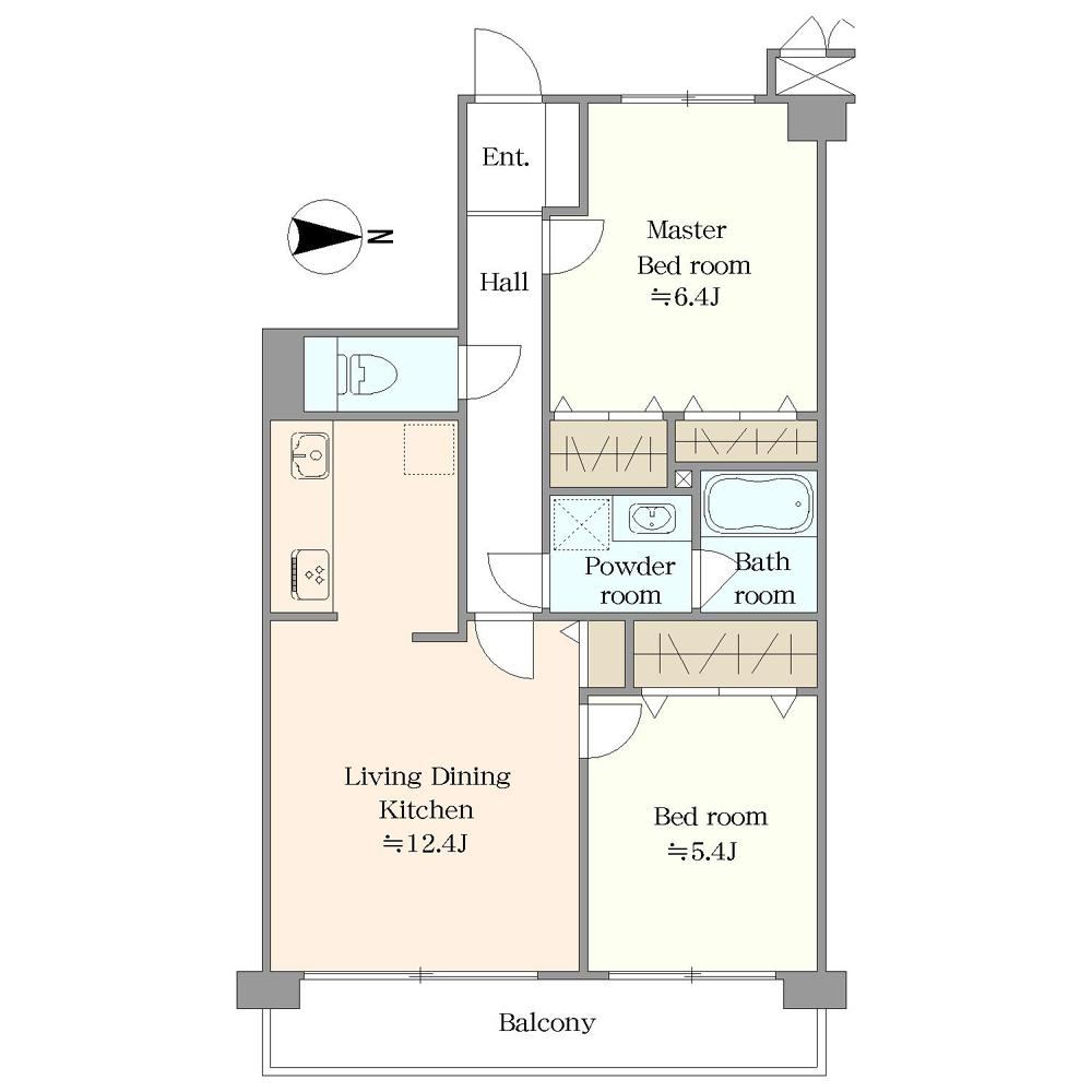 2LDK apartment in Misato, Saitama - Photo 1