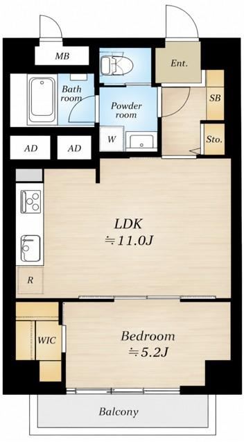 1LDK apartment in Meguro Ward, Tokyo - Photo 1