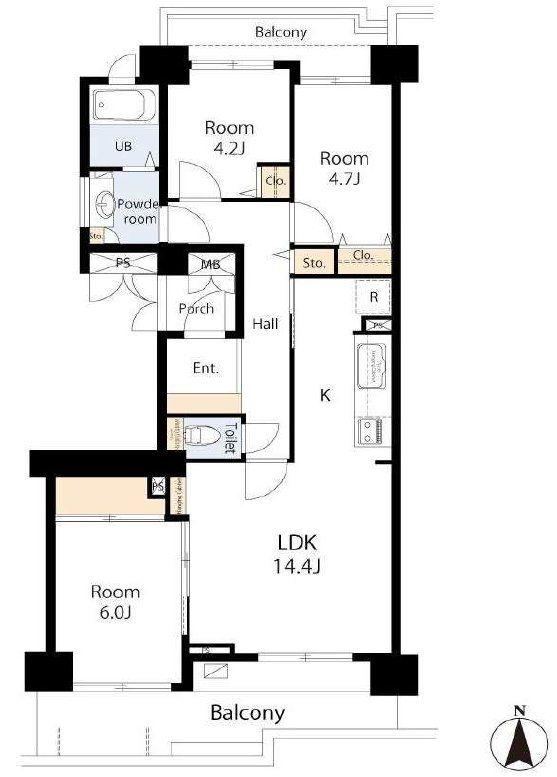 3LDK apartment in Asahi Ward, Yokohama, Kanagawa - Photo 1