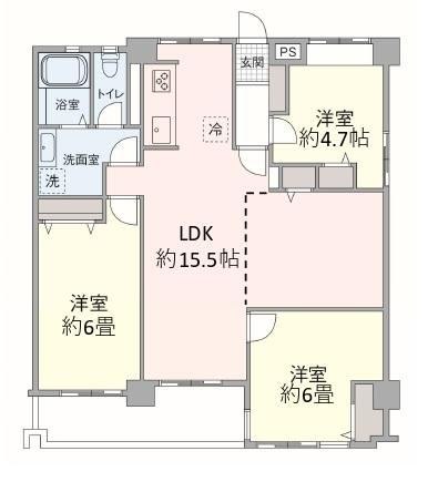 3LDK apartment in Konan Ward, Yokohama, Kanagawa - Photo 1