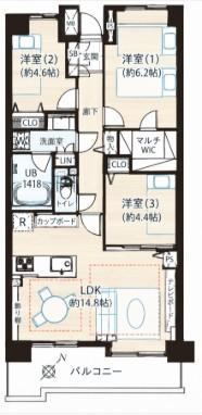 3LDK apartment in Shinagawa Ward, Tokyo - Photo 1