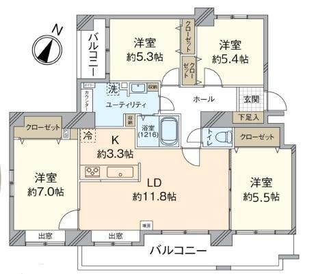 4LDK apartment in Shiroishi Ward, Sapporo, Hokkaido - Photo 1