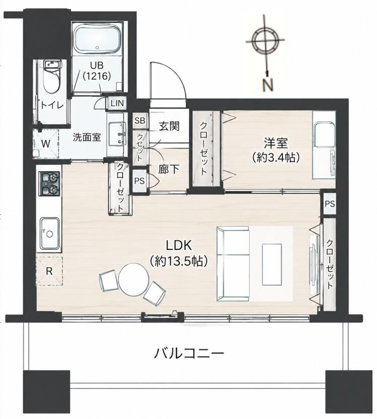 1LDK apartment in Minato Ward, Tokyo - Photo 1