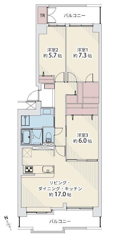 3LDK apartment in Tagajo, Miyagi - Photo 1