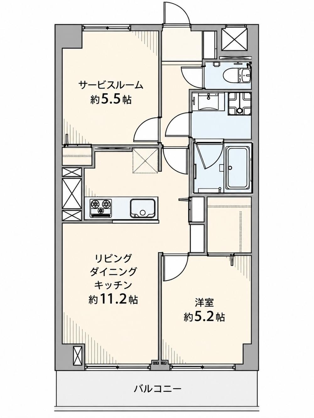 2LDK apartment in Sumida Ward, Tokyo - Photo 1