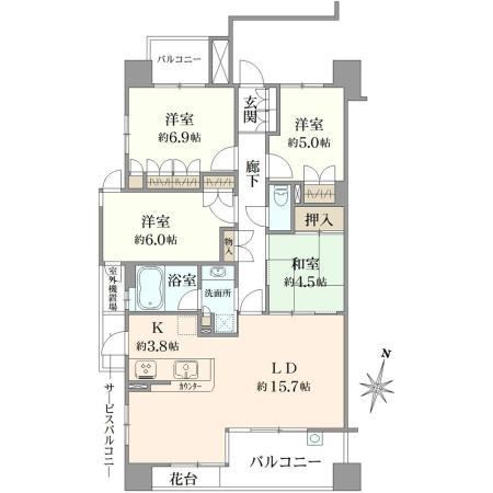 4LDK apartment in Moriyama Ward, Nagoya, Aichi - Photo 1