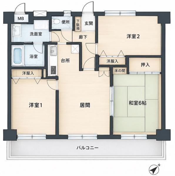 3LDK apartment in Hakata Ward, Fukuoka - Photo 1