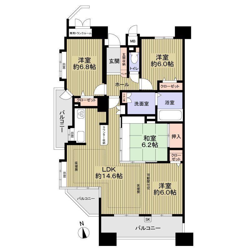 4LDK apartment in Higashi Ward, Nagoya, Aichi - Photo 1