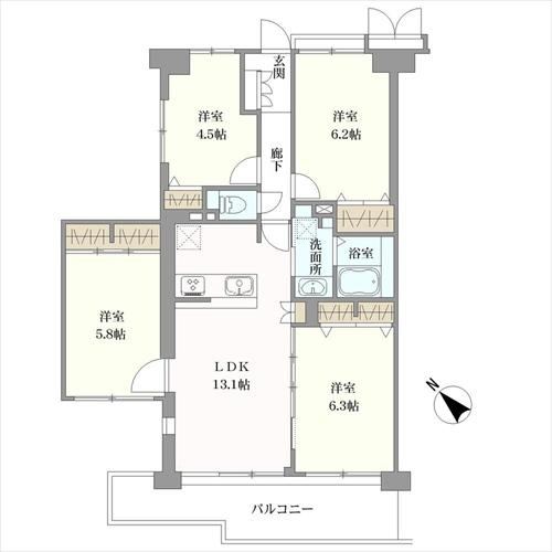 4LDK apartment in Soka, Saitama - Photo 1