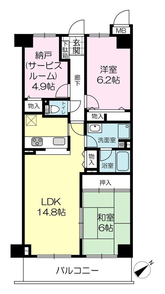 2LDK+S apartment in Akashi, Hyogo - Photo 1