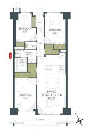 3LDK apartment in Shunan, Yamaguchi - Photo 1