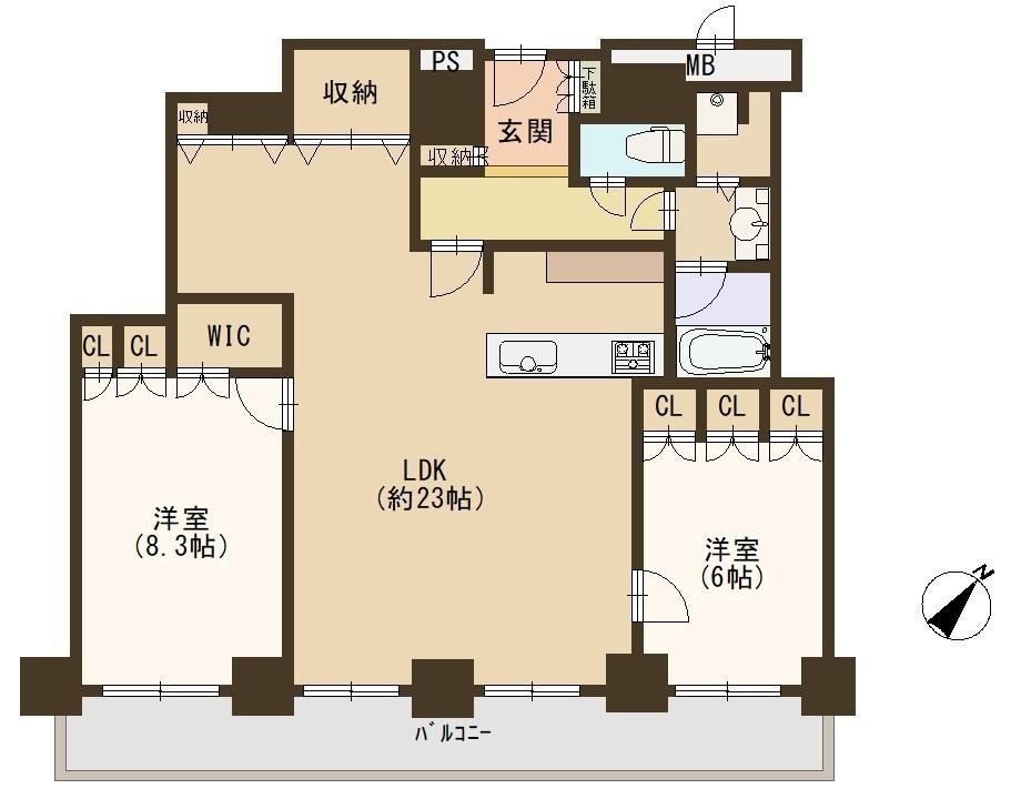 2LDK apartment in Minato Ward, Osaka - Photo 1