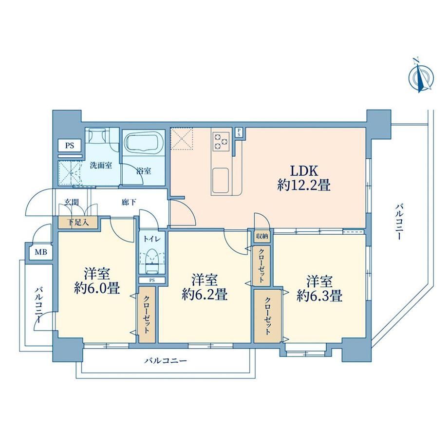 3LDK apartment in Ota Ward, Tokyo - Photo 1