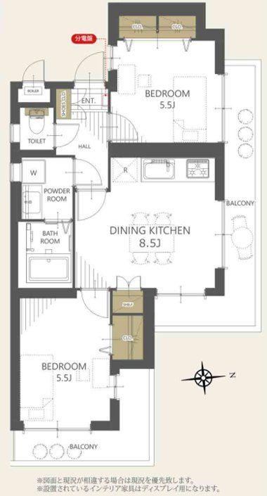 2DK apartment in Funabashi, Chiba - Photo 1