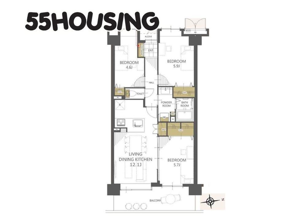3LDK apartment in Sakura Ward, Saitama - Photo 1