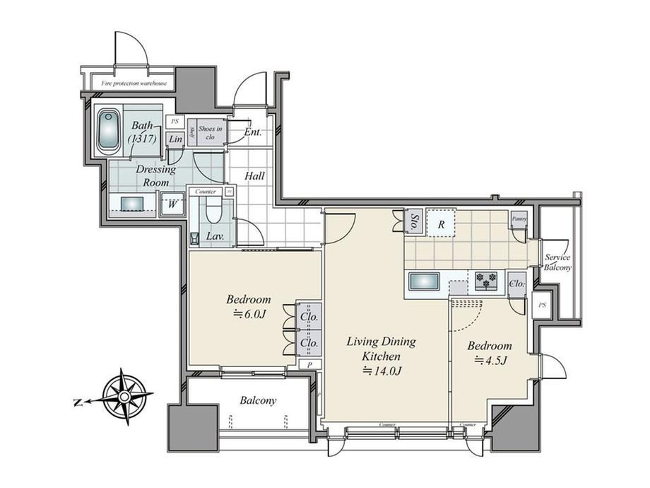 2LDK apartment in Chiyoda Ward, Tokyo - Photo 1