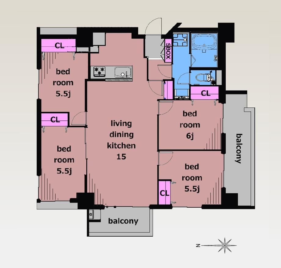 4LDK apartment in Asahi Ward, Yokohama, Kanagawa - Photo 1