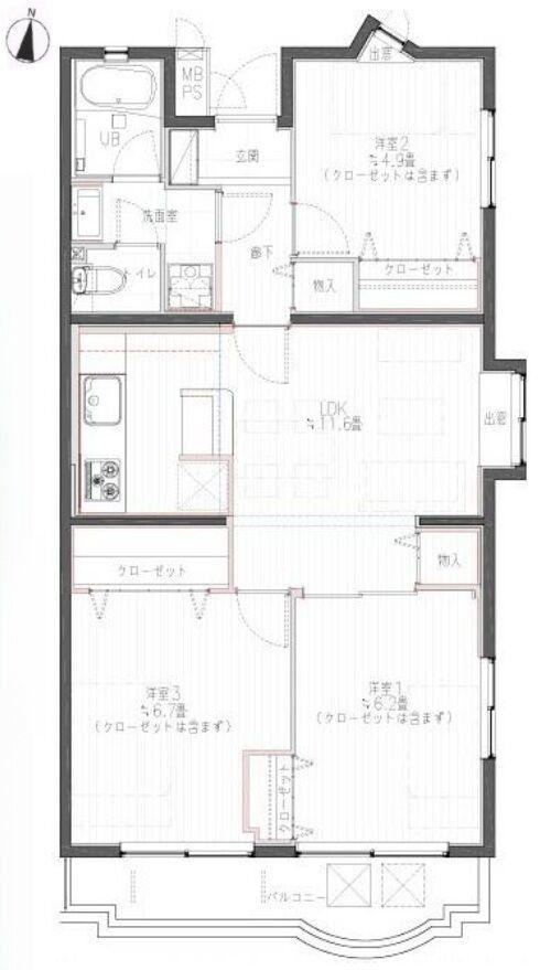 3LDK apartment in Kawasaki Ward, Kawasaki, Kanagawa - Photo 1
