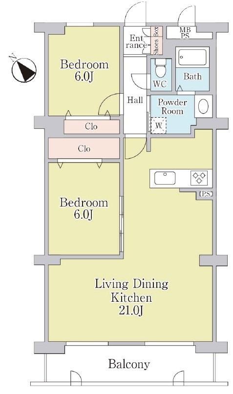 2LDK apartment in Shiroishi Ward, Sapporo, Hokkaido - Photo 1