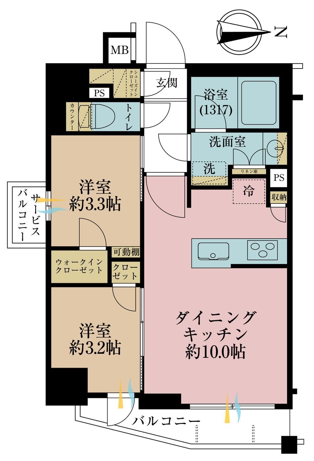 2LDK apartment in Shinjuku Ward, Tokyo - Photo 1