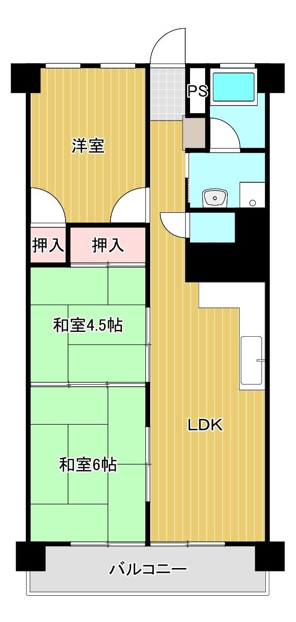 3LDK apartment in Kokurakita Ward, Kitakyushu, Fukuoka - Photo 1