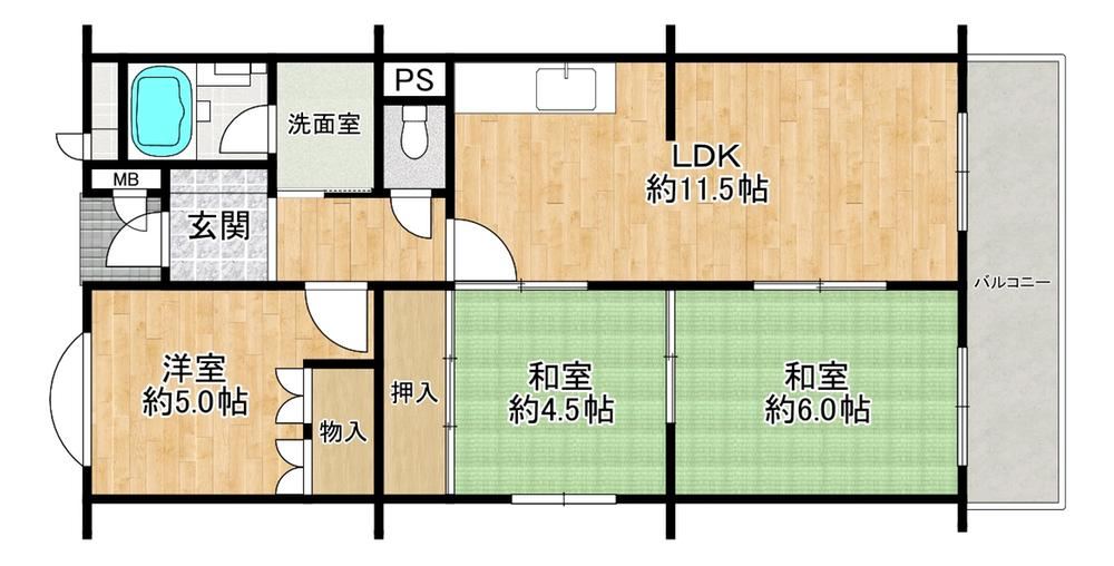 3LDK apartment in Minami Ward, Sakai, Osaka - Photo 1