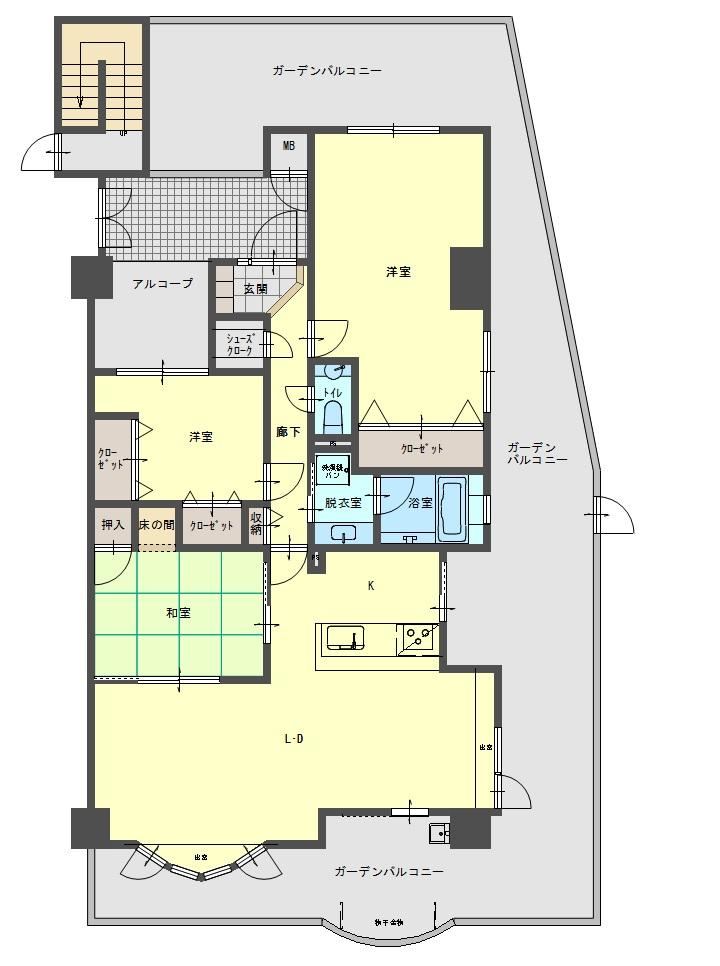 3LDK apartment in Shimonoseki, Yamaguchi - Photo 1