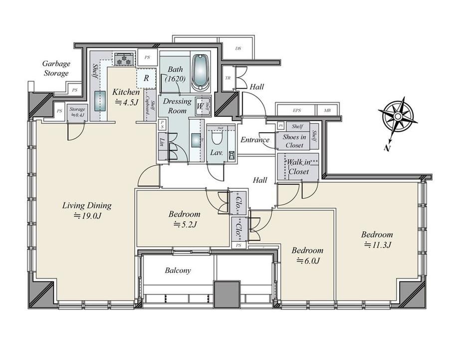 3LDK apartment in Chiyoda Ward, Tokyo - Photo 1