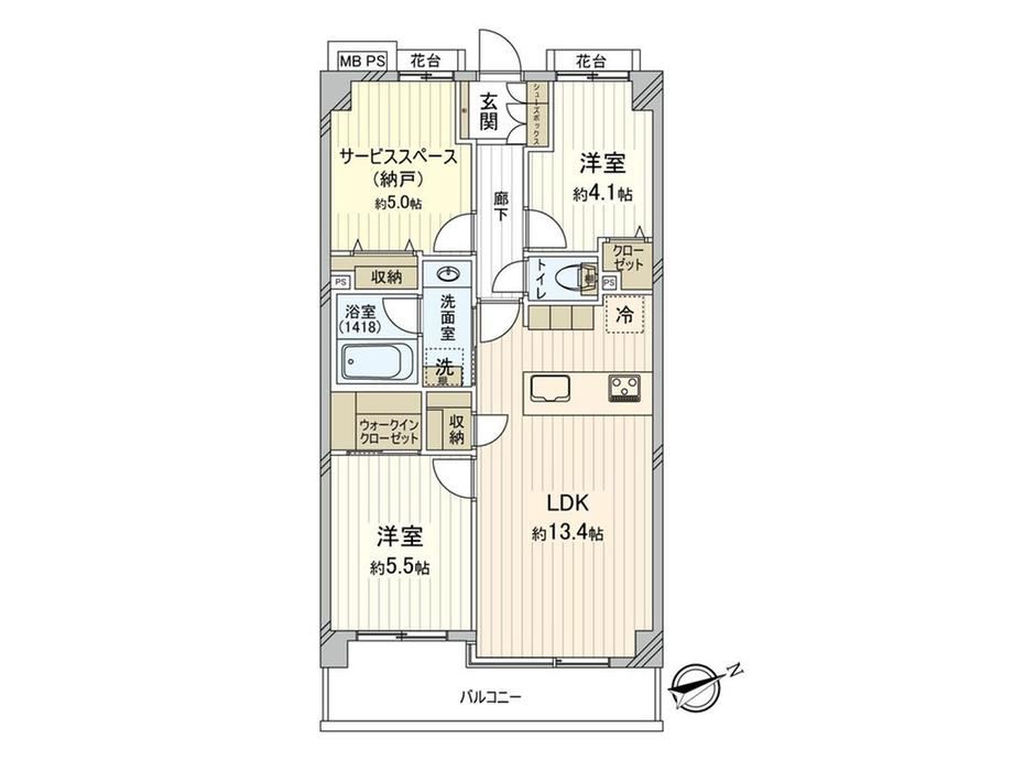2LDK+S apartment in Musashino, Tokyo - Photo 1