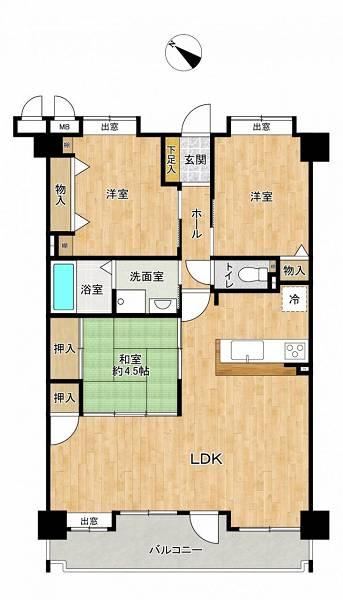 3LDK apartment in Hakata Ward, Fukuoka - Photo 1