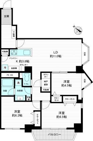 3LDK apartment in Shinagawa Ward, Tokyo - Photo 1