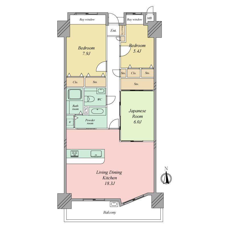 2LDK+S apartment in Neyagawa, Osaka - Photo 1