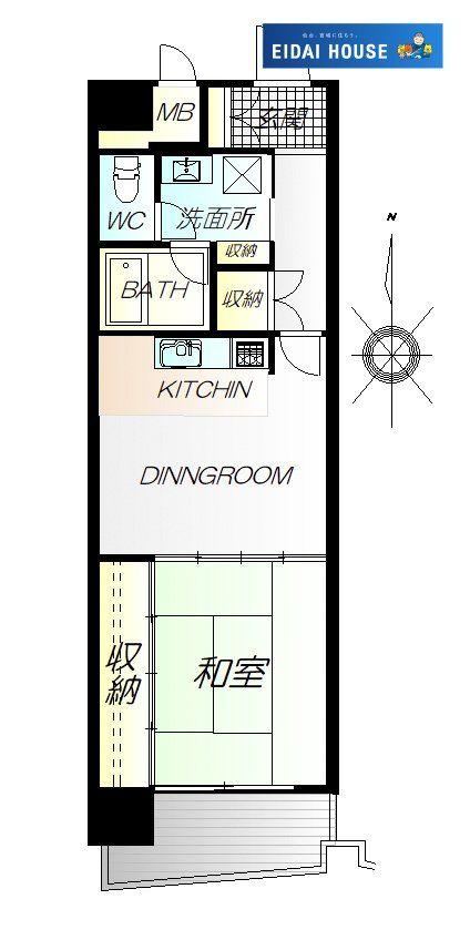 1DK apartment in Wakabayashi Ward, Sendai, Miyagi - Photo 1