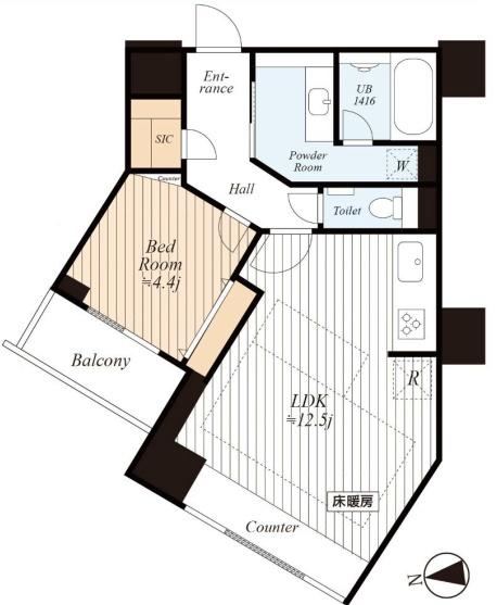 1LDK apartment in Minato Ward, Tokyo - Photo 1