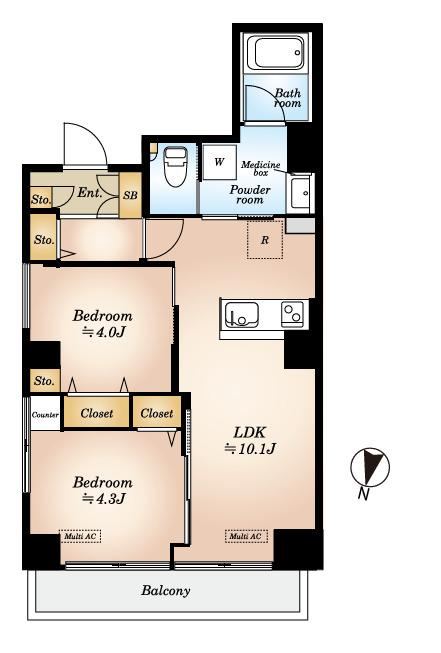 2LDK apartment in Sumida Ward, Tokyo - Photo 1
