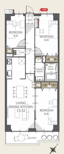 3LDK apartment in Inage Ward, Chiba - Photo 1