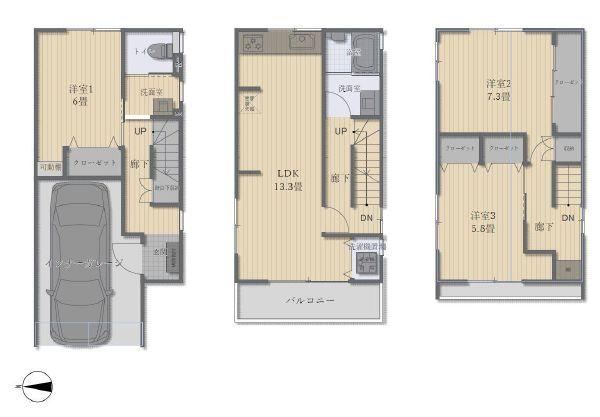 3LDK house in Kasugai, Aichi - Photo 1