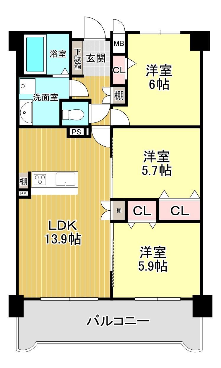 3LDK apartment in Kagoshima, Kagoshima - Photo 1
