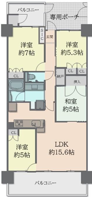4LDK+S apartment in Kita Ward, Osaka - Photo 1