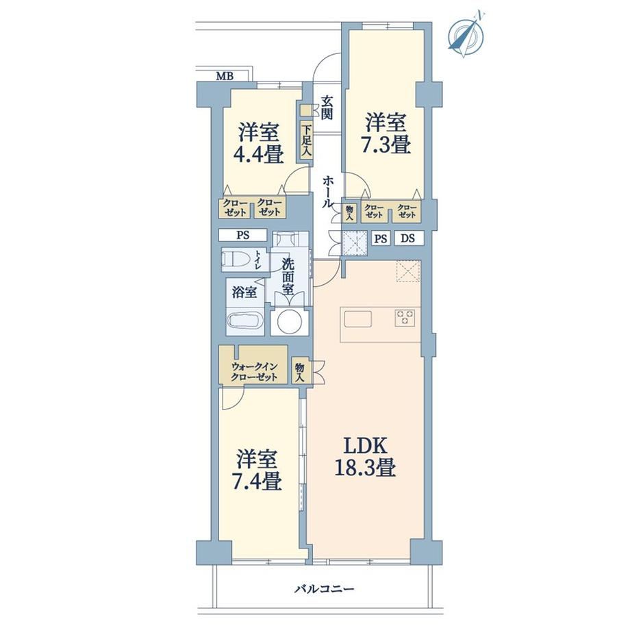 3LDK apartment in Kohoku Ward, Yokohama, Kanagawa - Photo 1